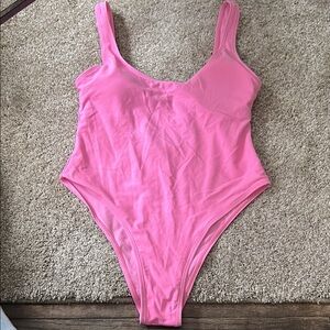 Classic Pink Girls' One-Piece Swimsuit